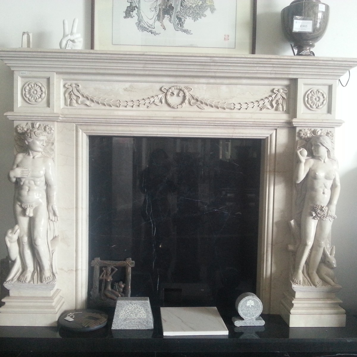 F-044 Italian Beige Fireplace Surround