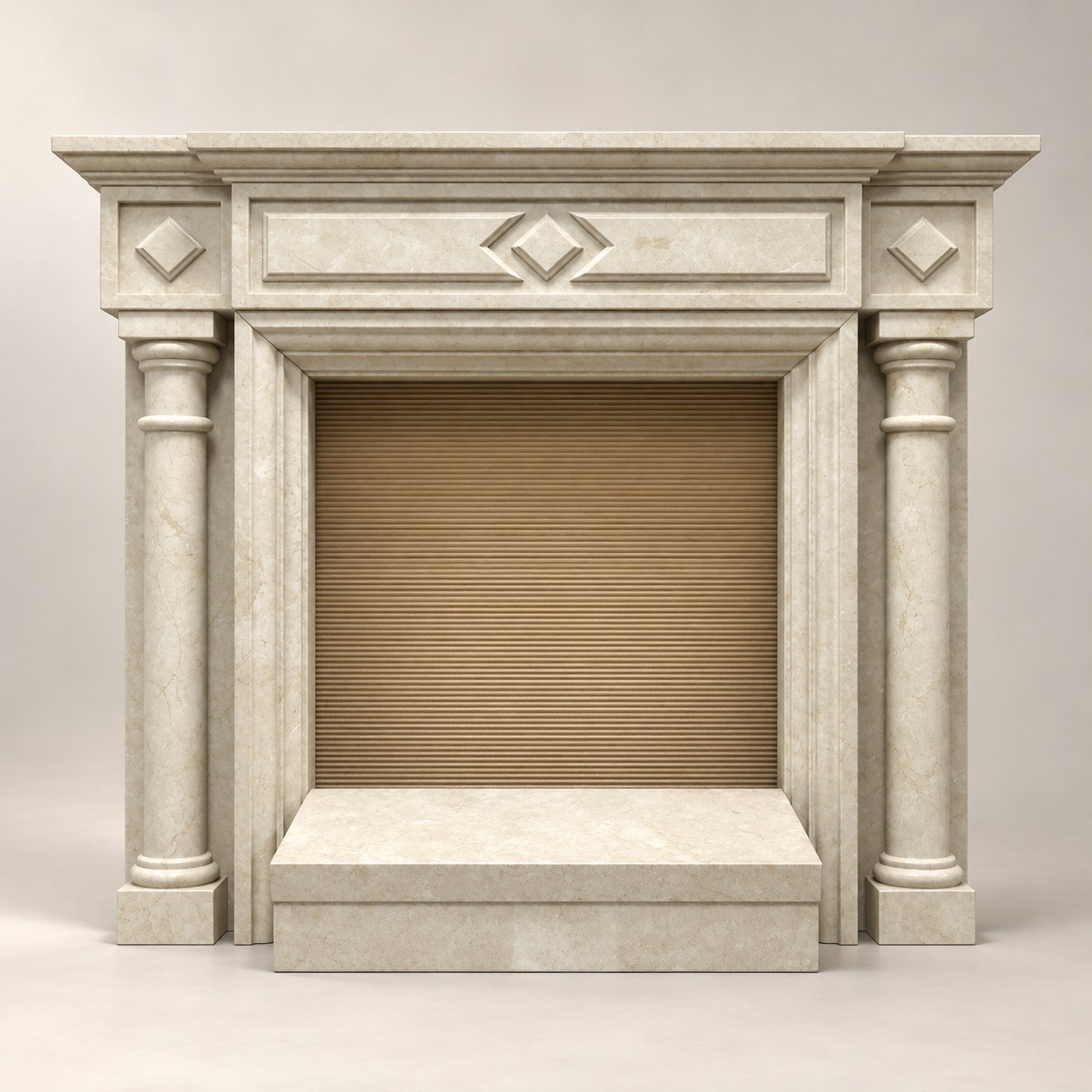 F-072 Italian Beige Fireplace Surround