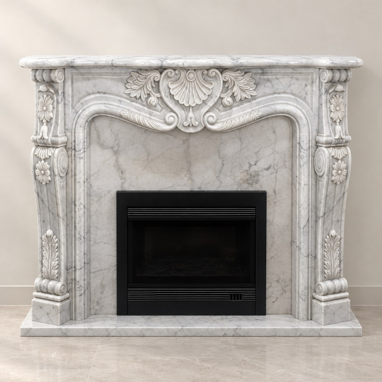 F-076 Fine White Fireplace Surround