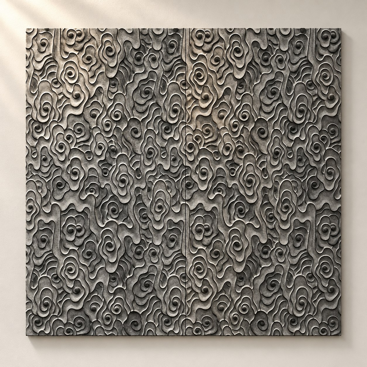 Black Coffee Cloud Relief Panel